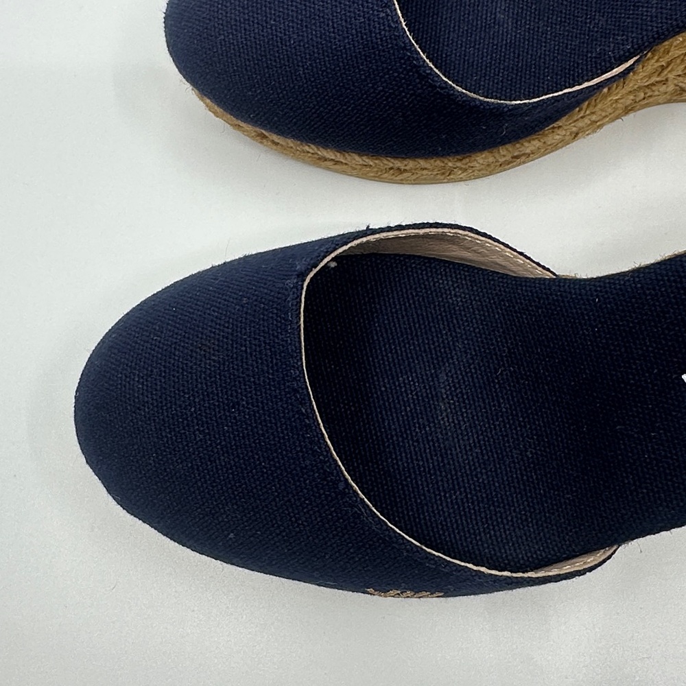 Women's Viscata Barcelona Satuna Canvas Navy Espadrille Wedges, 35 - Picture 6 of 10